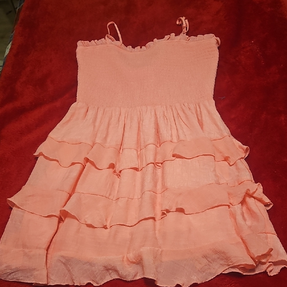 Trixxi Coral Ruffle Kids Dress